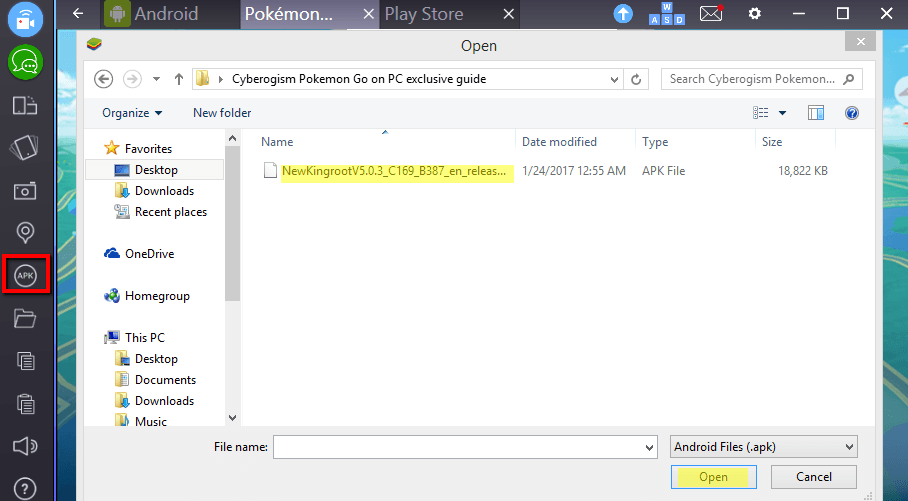 Kingroot Pokemon GO Windows