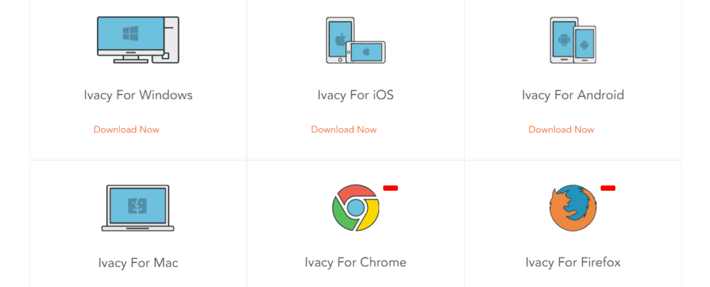 Ivacy website apps section 