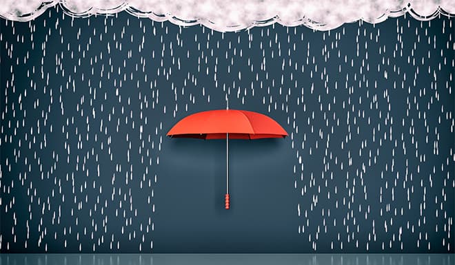 an image with umbrella concept of security