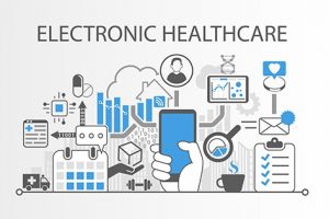 an image with electronic healthcare vector illustration 