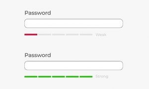 an image with vector illustration for Weak and Strong password 