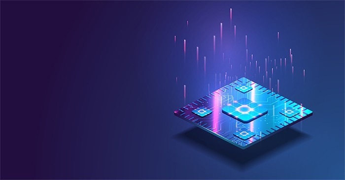 an image with CPU isometric banner 