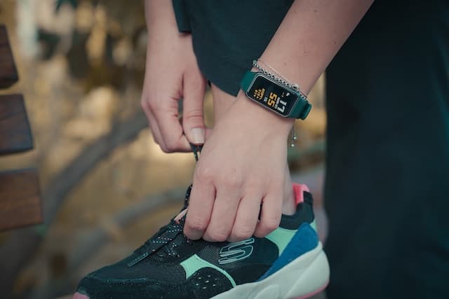 Person wearing fitness tracker