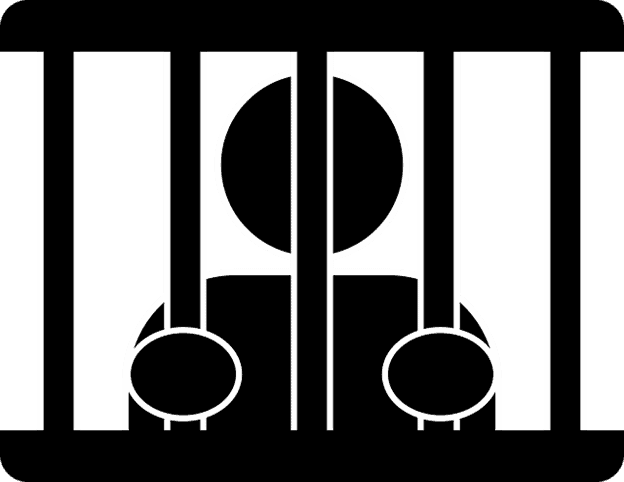 person behind bars